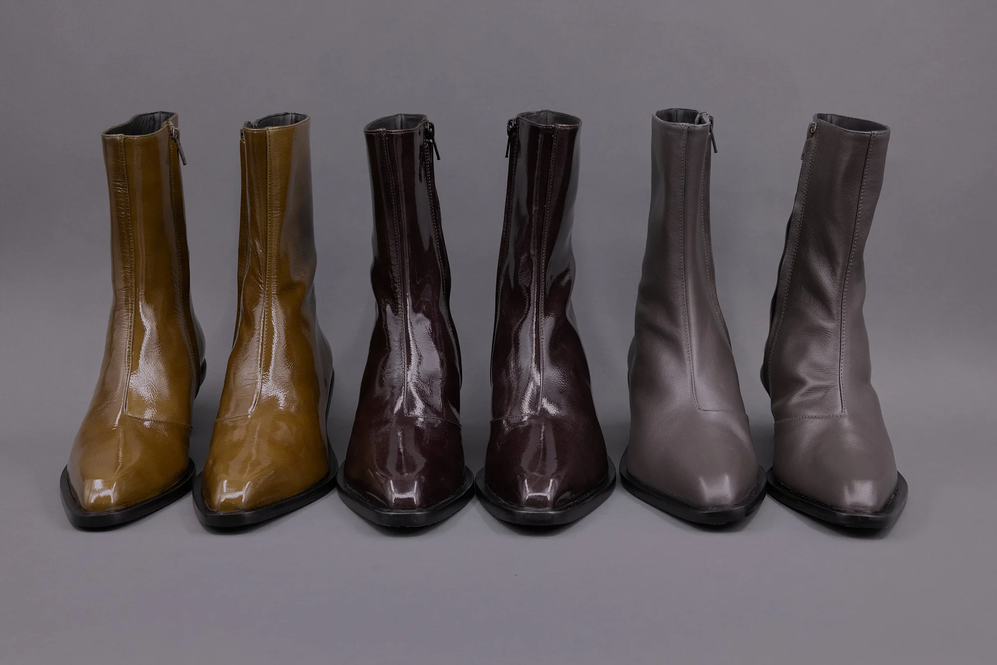 Gilda laarsje in patent olive - Image 7