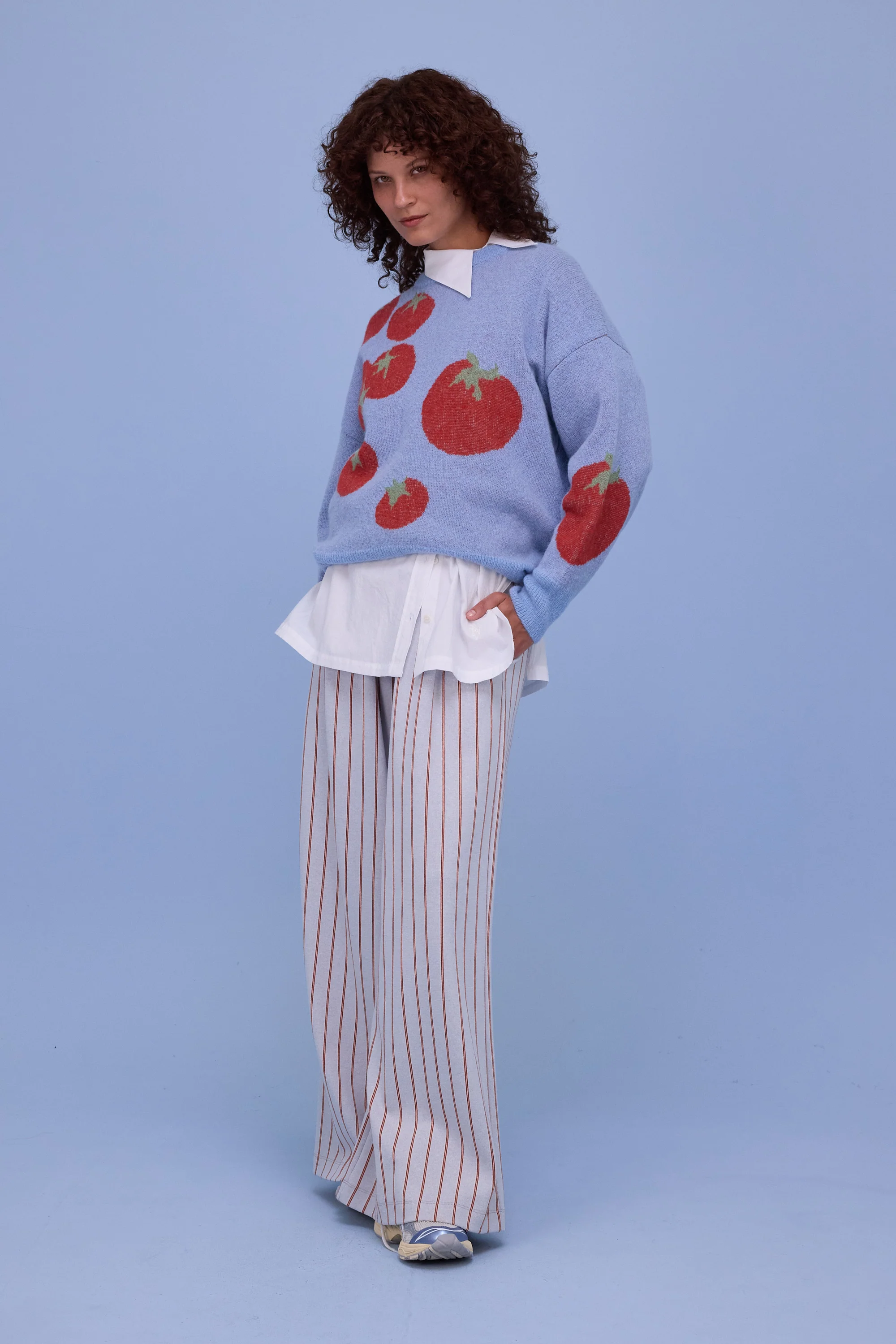 Honjo trui in chambray blue - Image 3