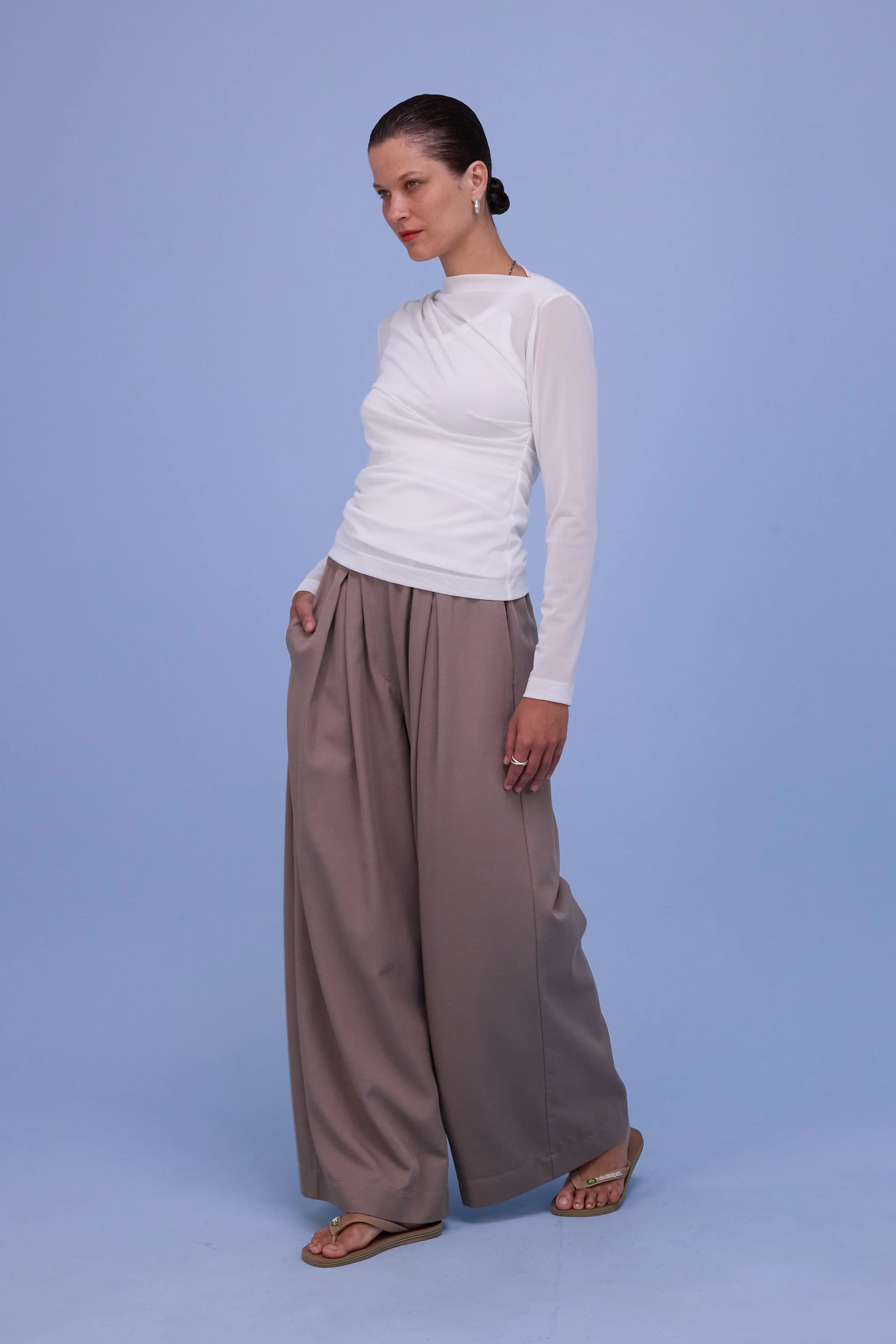 Anna T-shirt in white mesh - Image 2