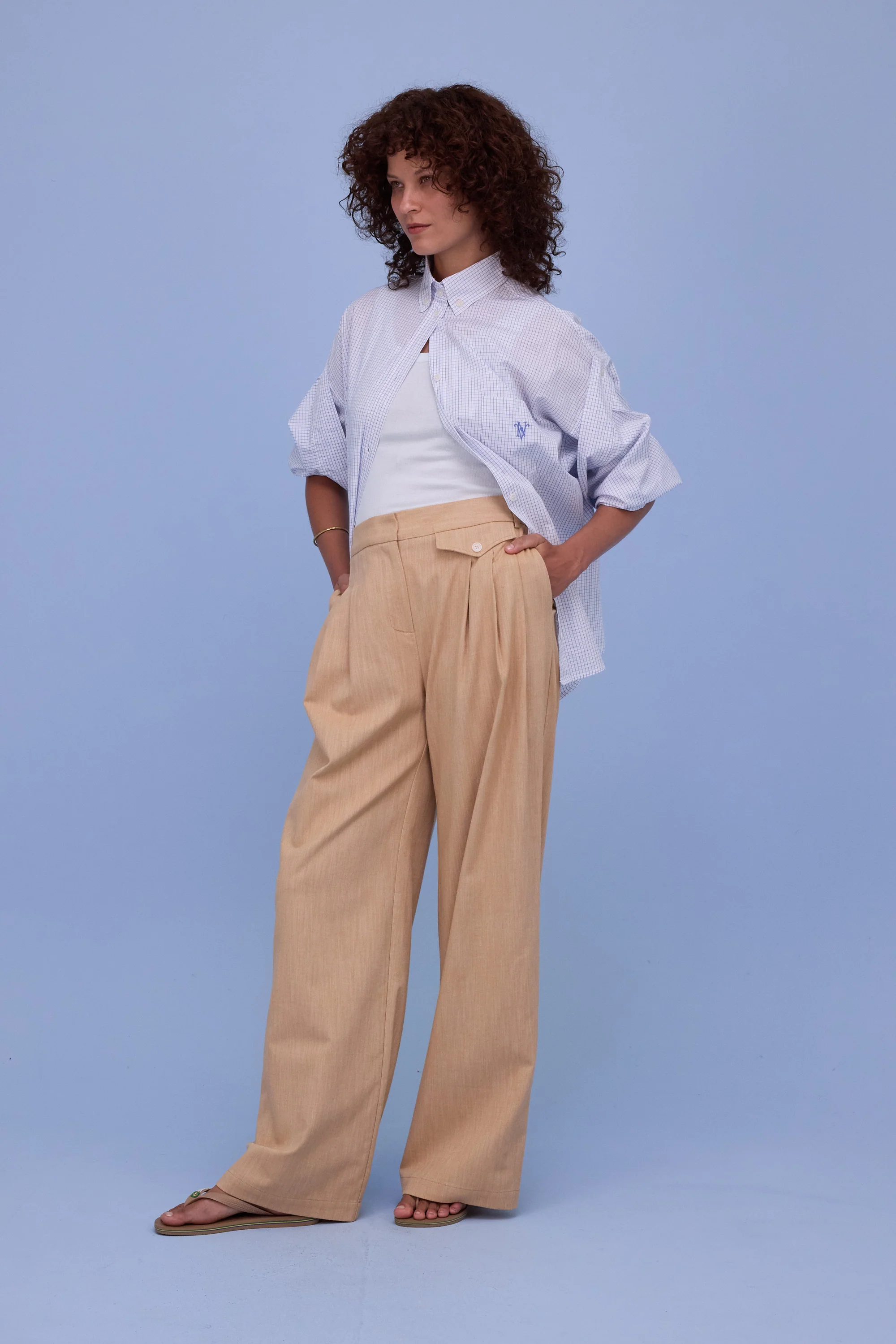 Harper hemd in notebook blue checks - Image 2
