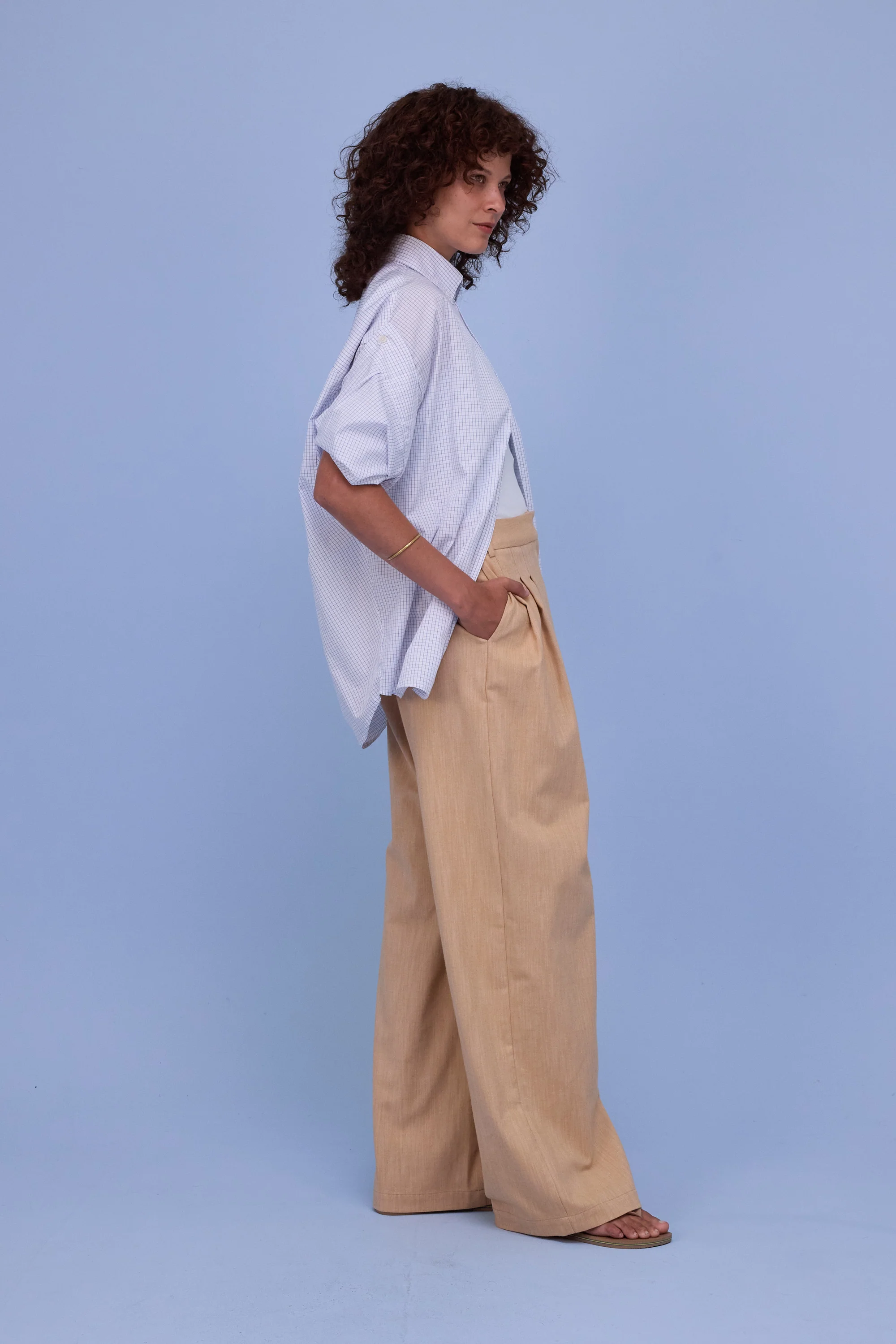 Harper hemd in notebook blue checks - Image 3