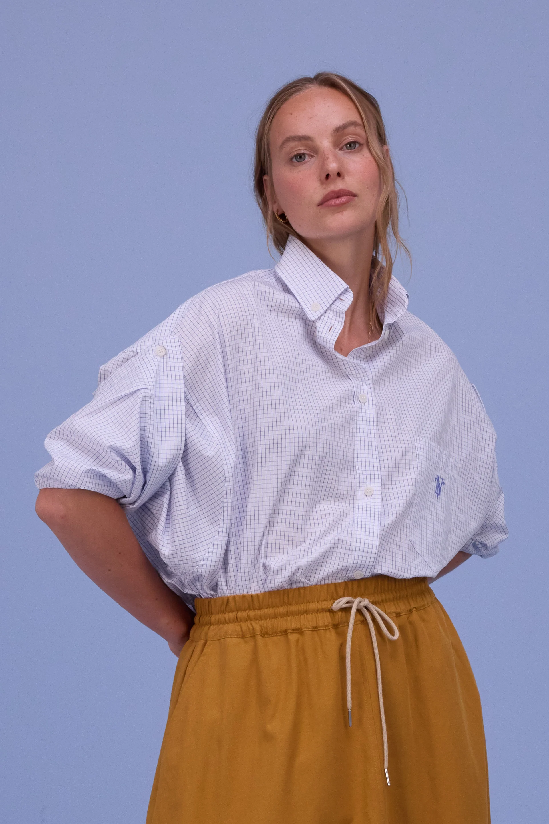 Harper hemd in notebook blue checks - Image 5