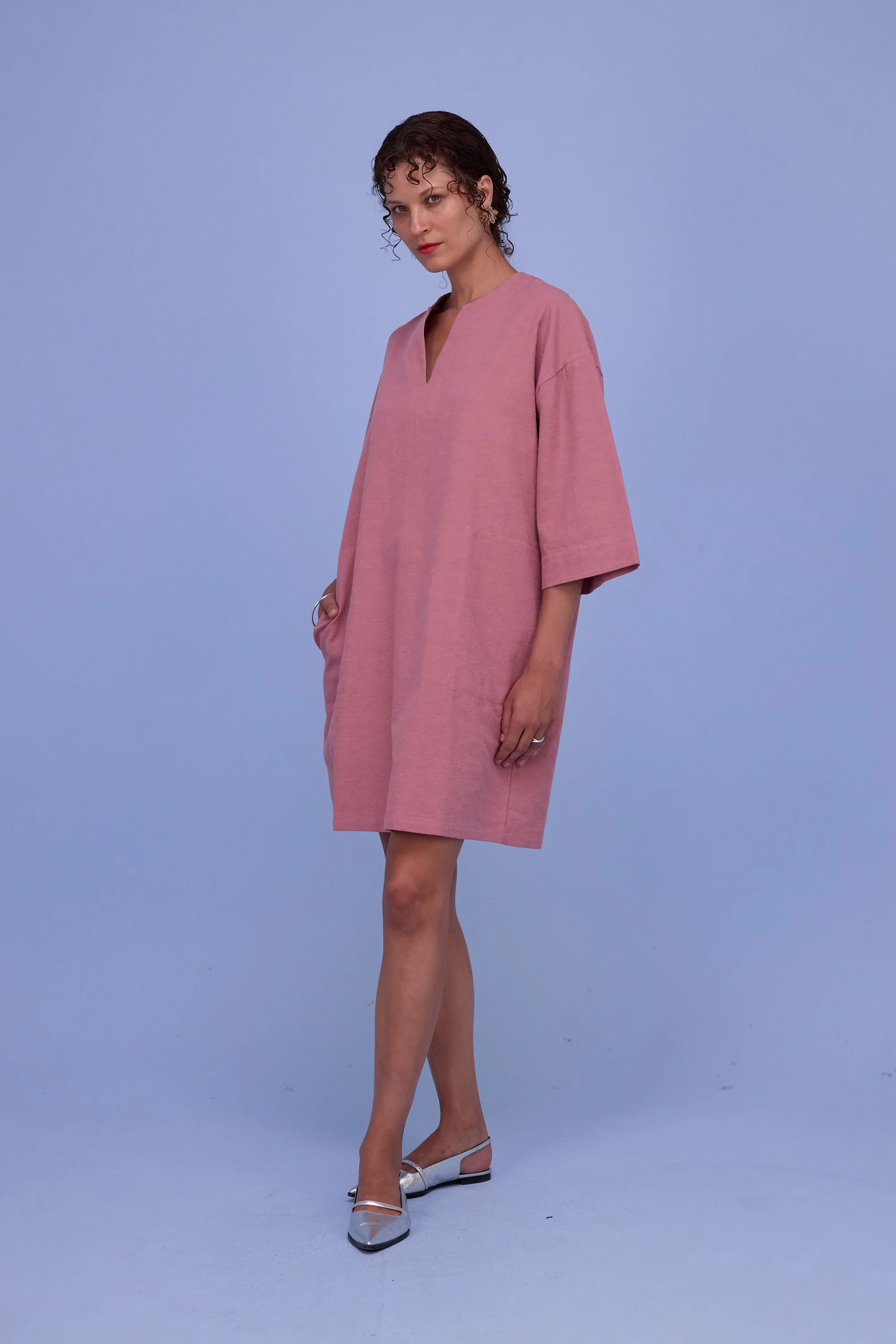 Harlow jurk in old rose