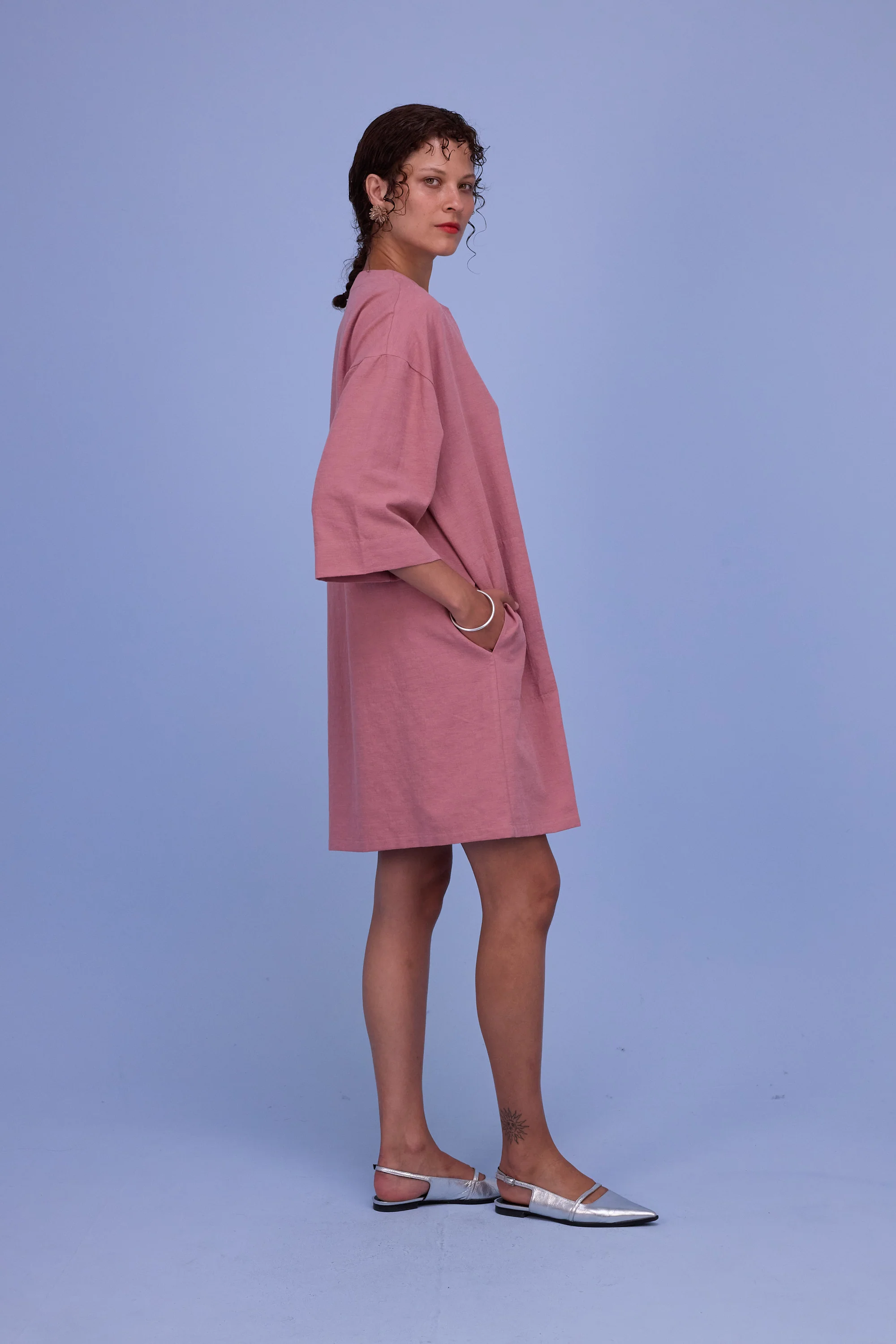 Harlow jurk in old rose - Image 4