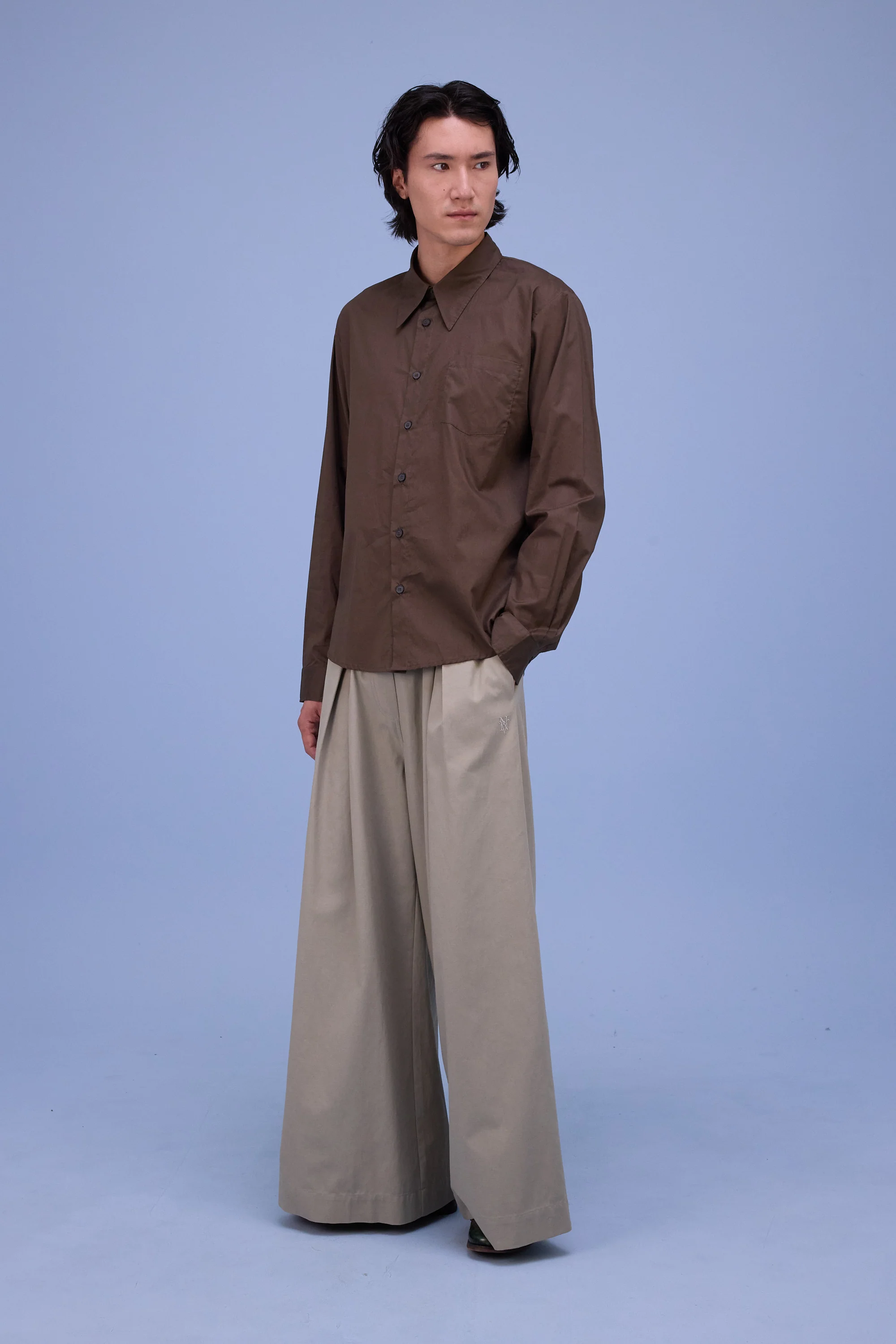 Godfried hemd in dark khaki - Image 2