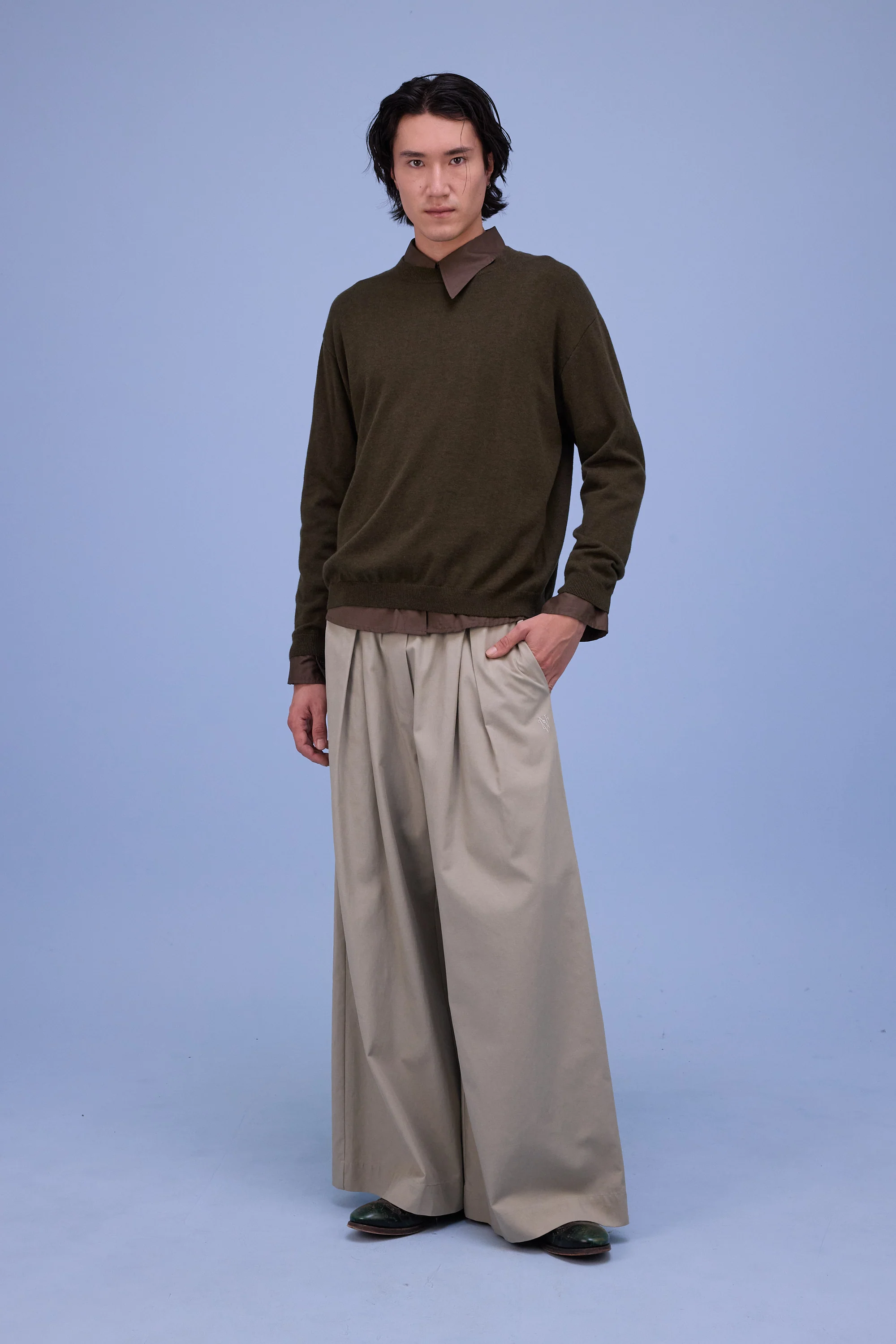 Godfried hemd in dark khaki - Image 5