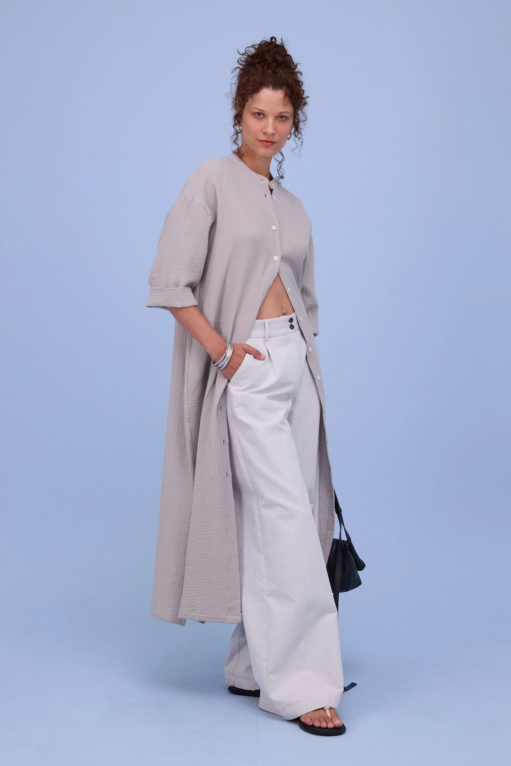 Halina jurk in dove tetra - Image 3