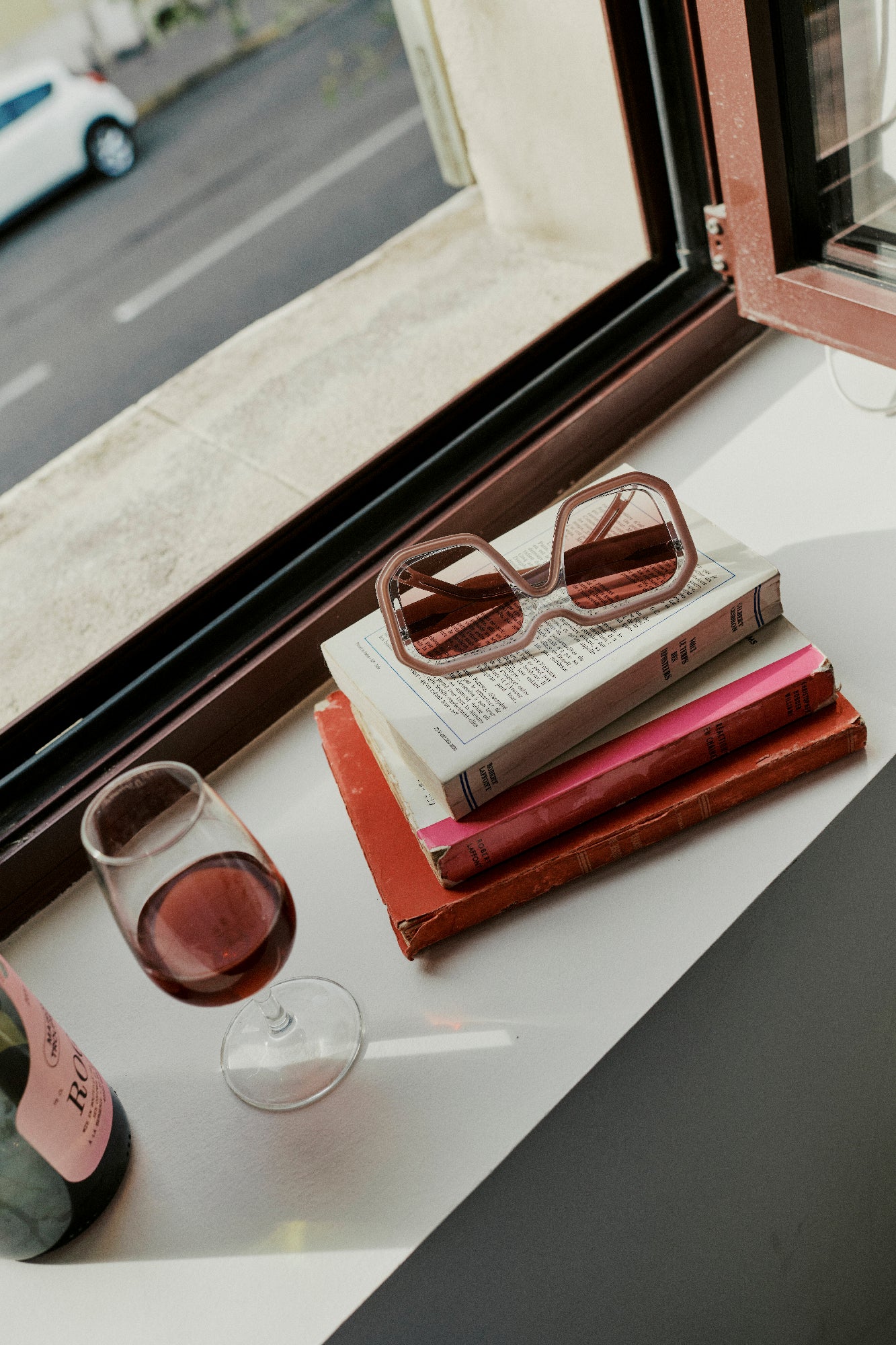 Onassis zonnebril taupe / pink - Image 3