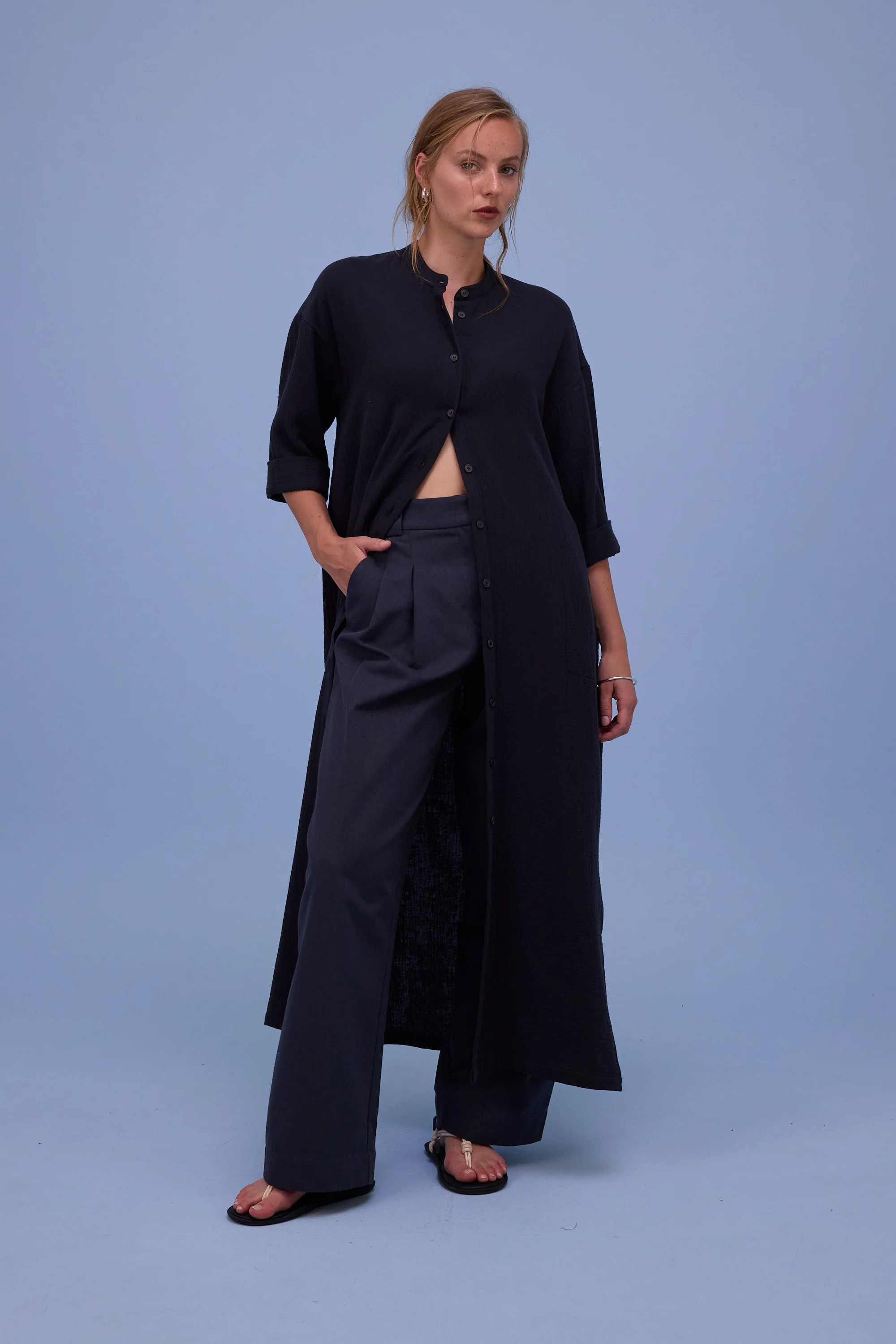 Halina jurk in off-black tetra - Image 2
