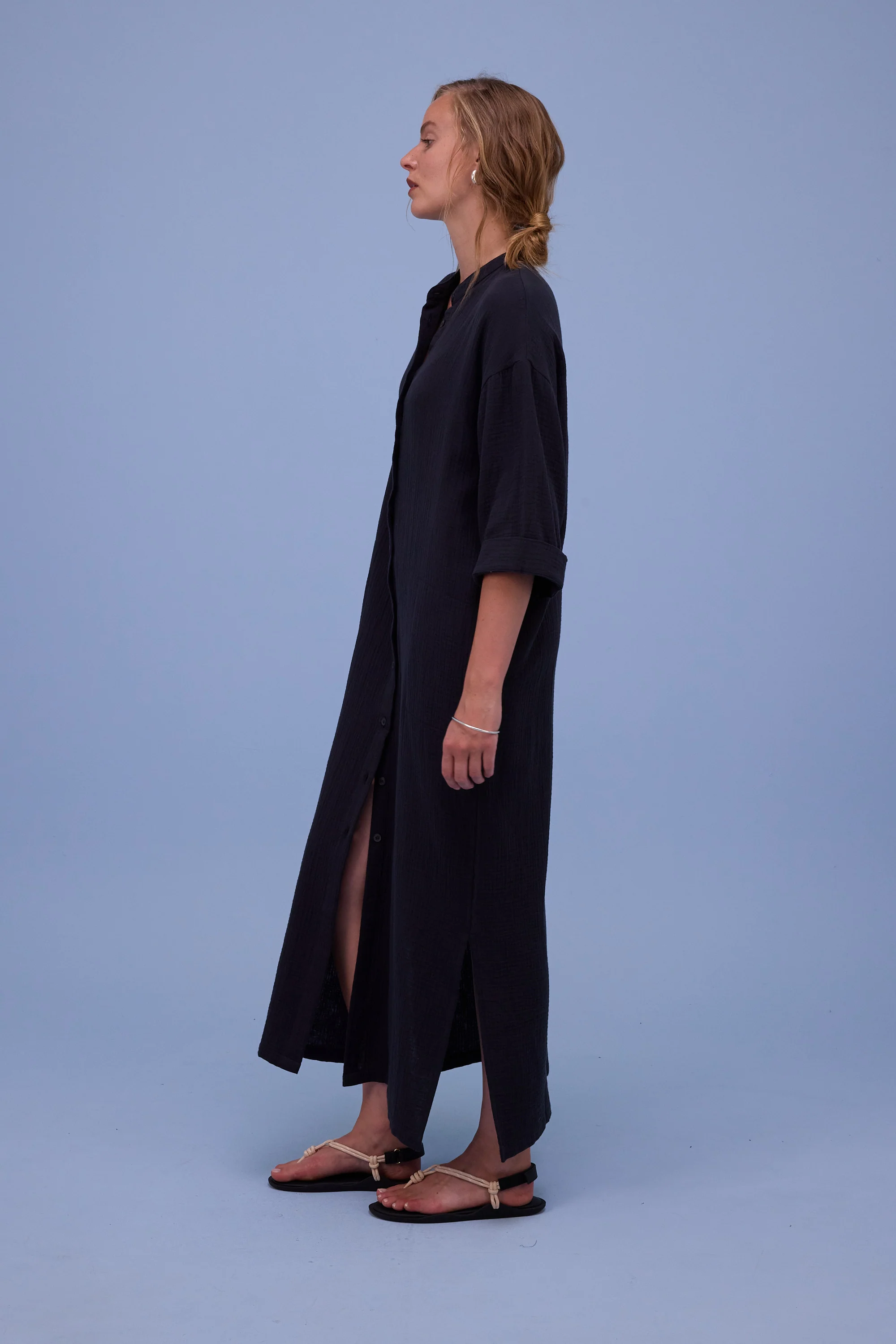 Halina jurk in off-black tetra - Image 6