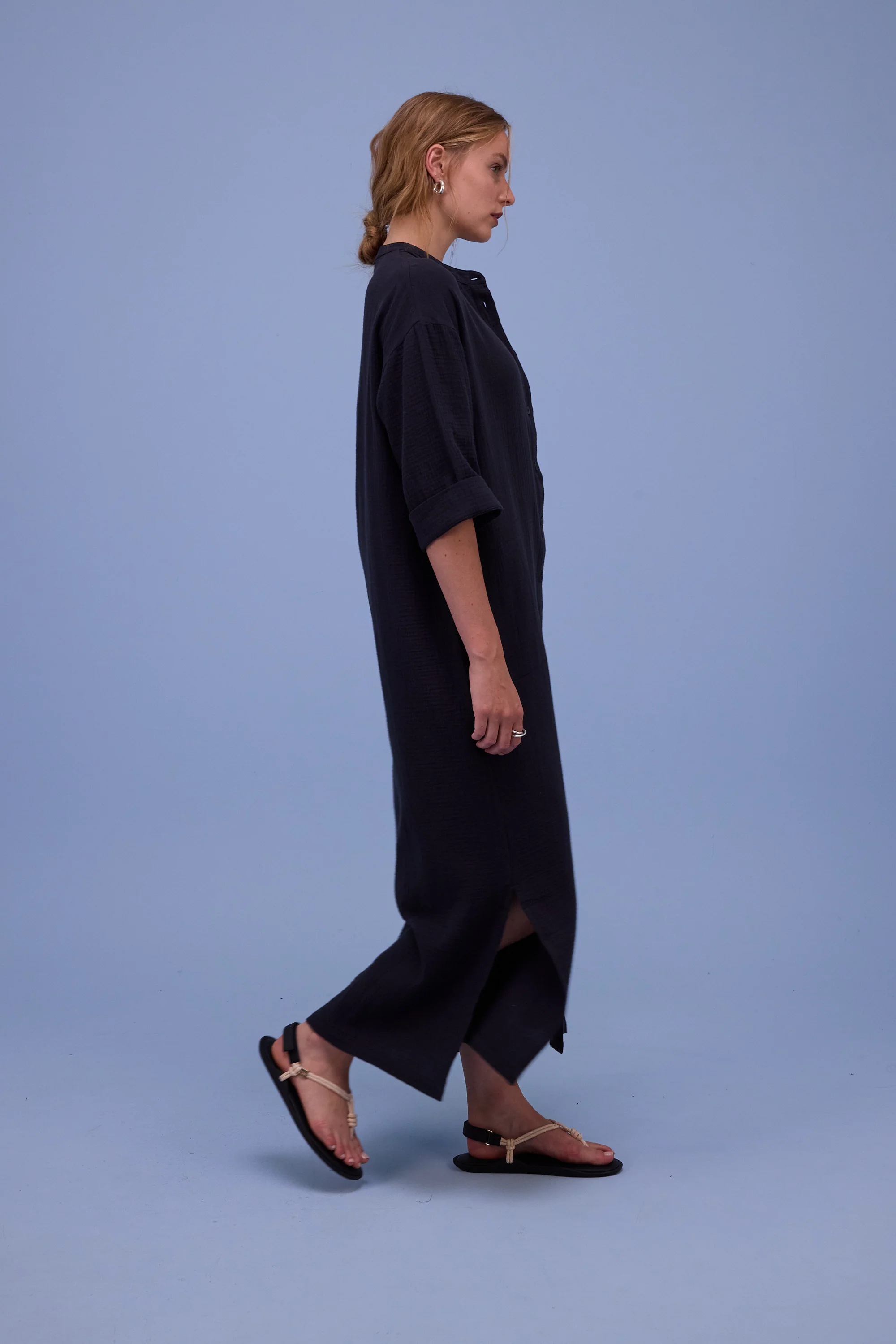 Halina jurk in off-black tetra - Image 8