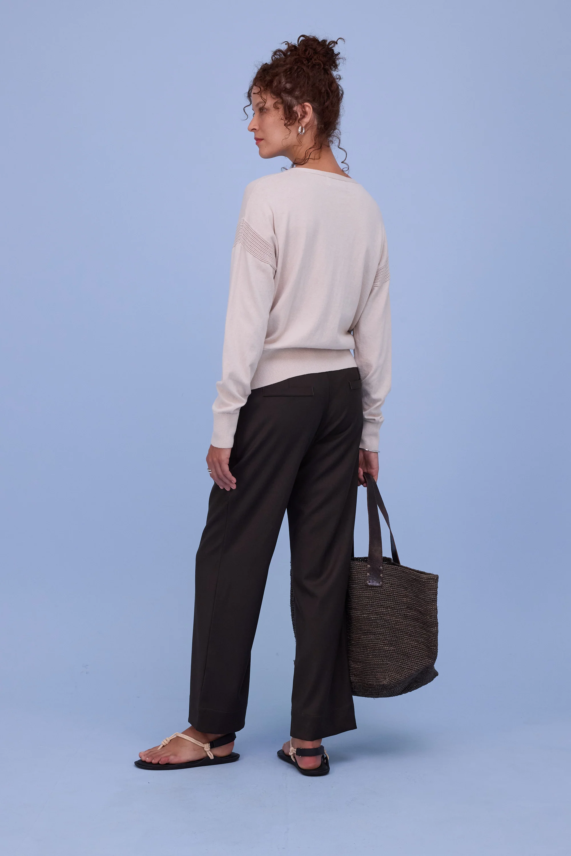 Halden cardigan in almond - Image 3